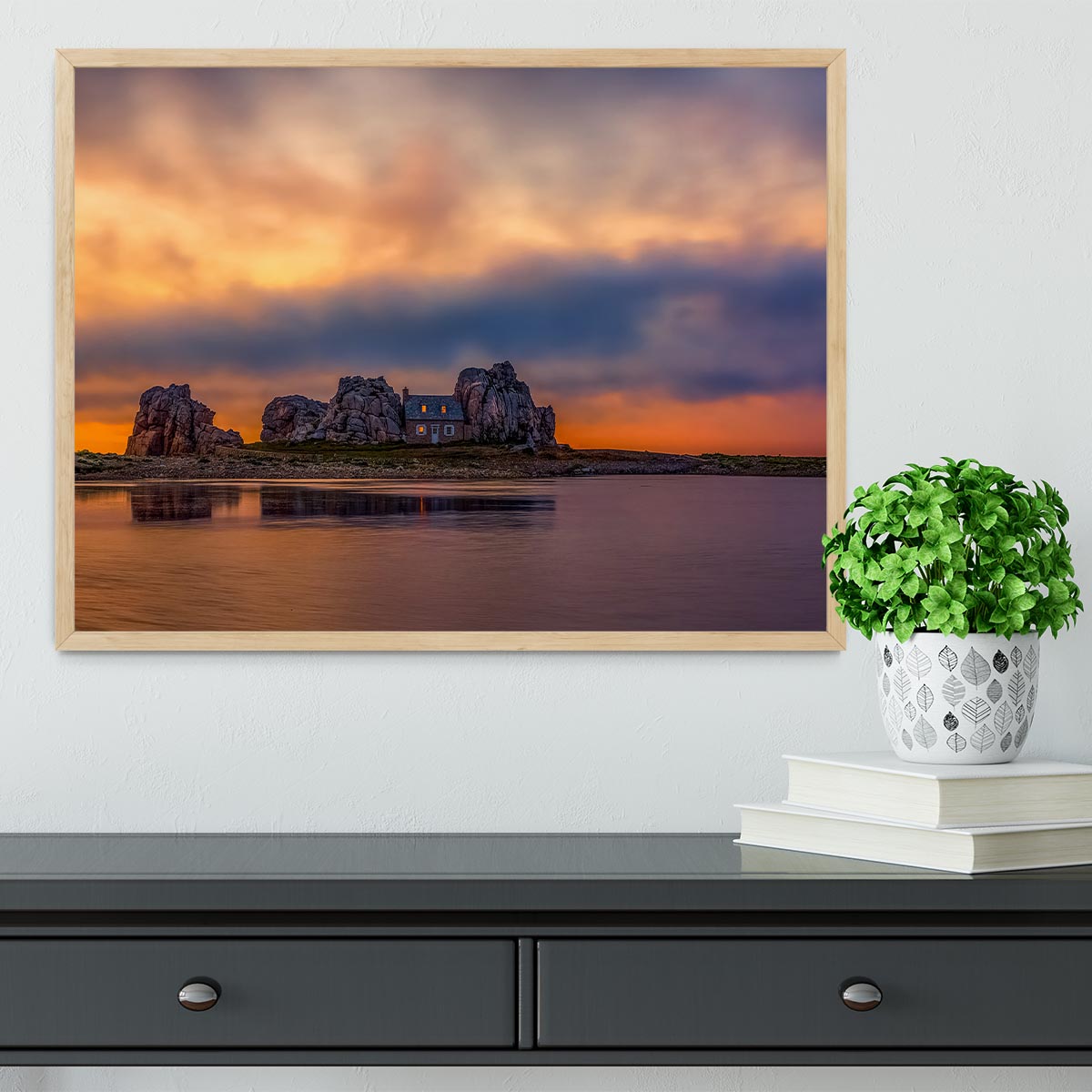 Sunset At Plougrescant Framed Print - Canvas Art Rocks - 4