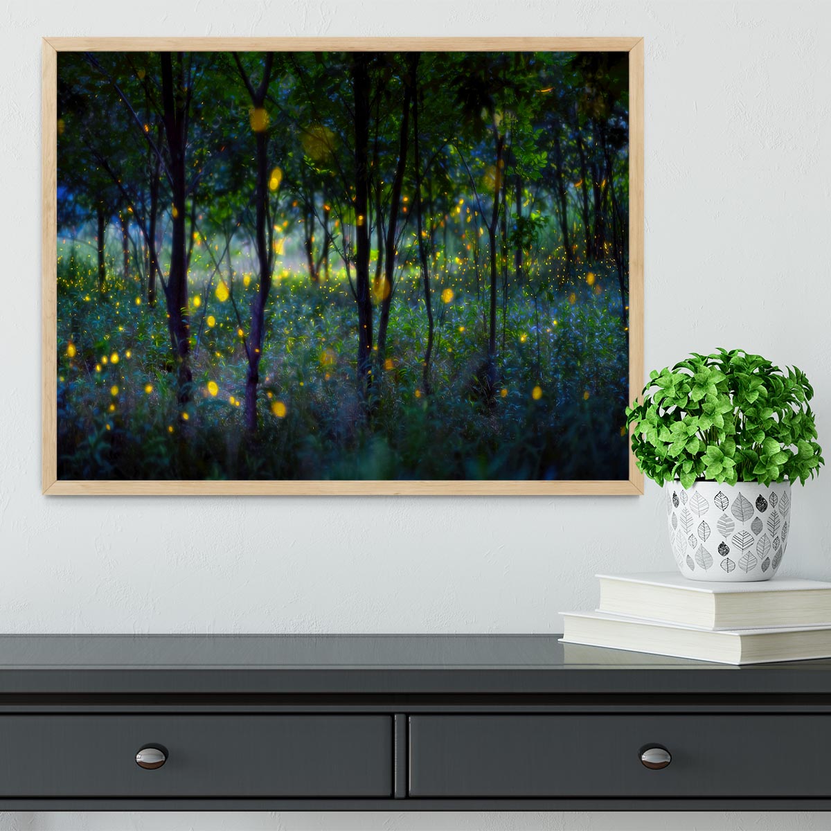 Magic Fireflies Framed Print - Canvas Art Rocks - 4