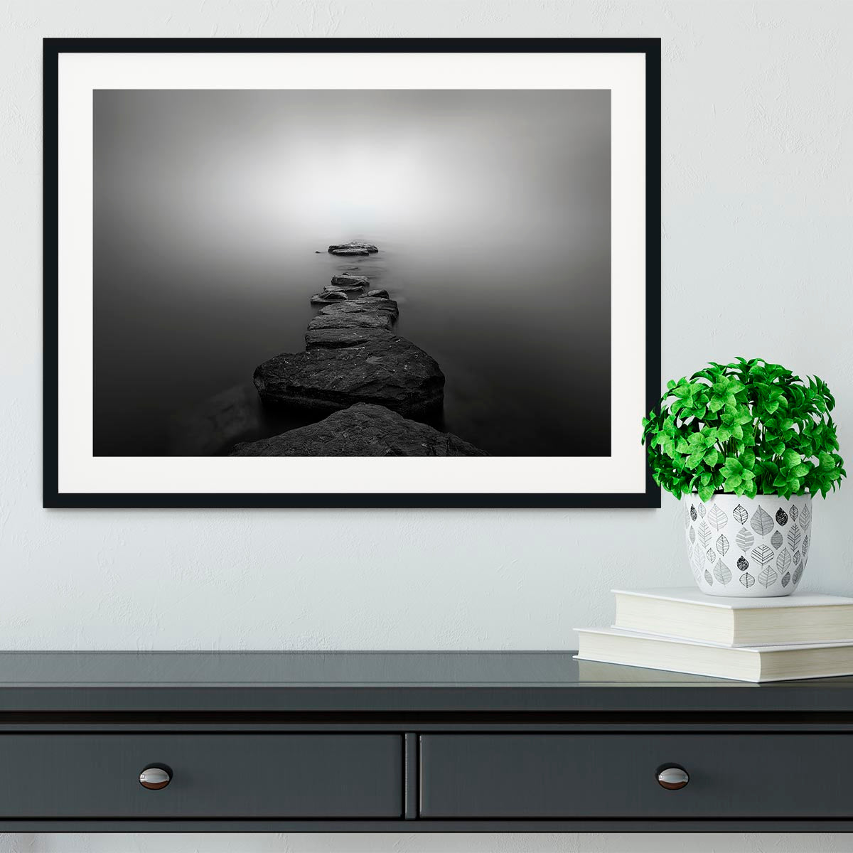 Stones Ii Framed Print - Canvas Art Rocks - 1