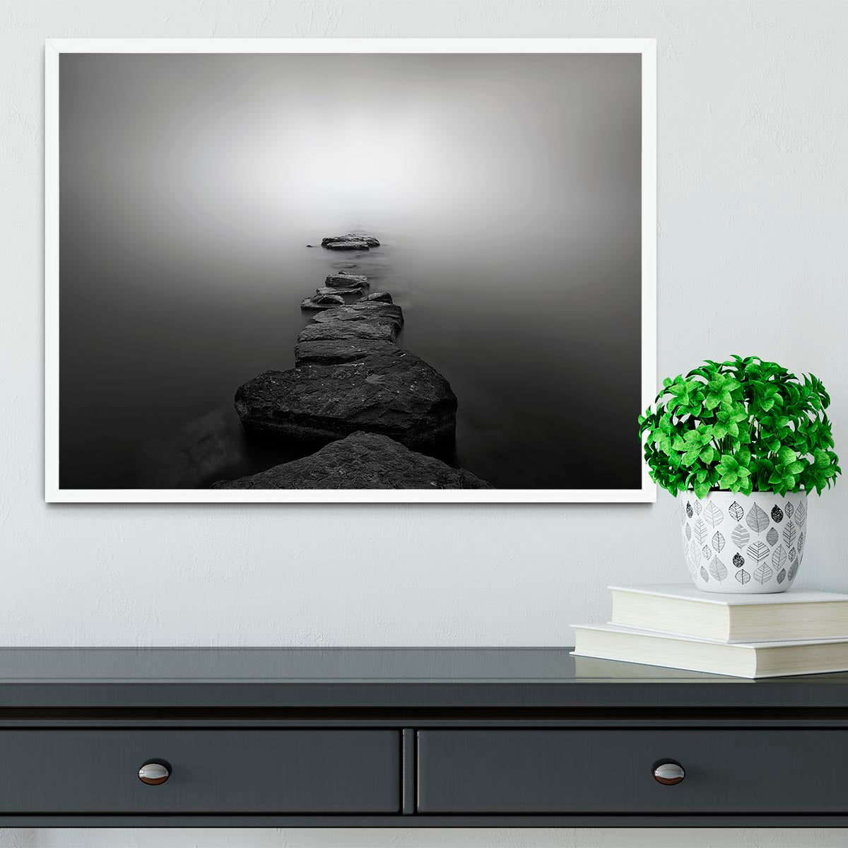 Stones Ii Framed Print - Canvas Art Rocks -6