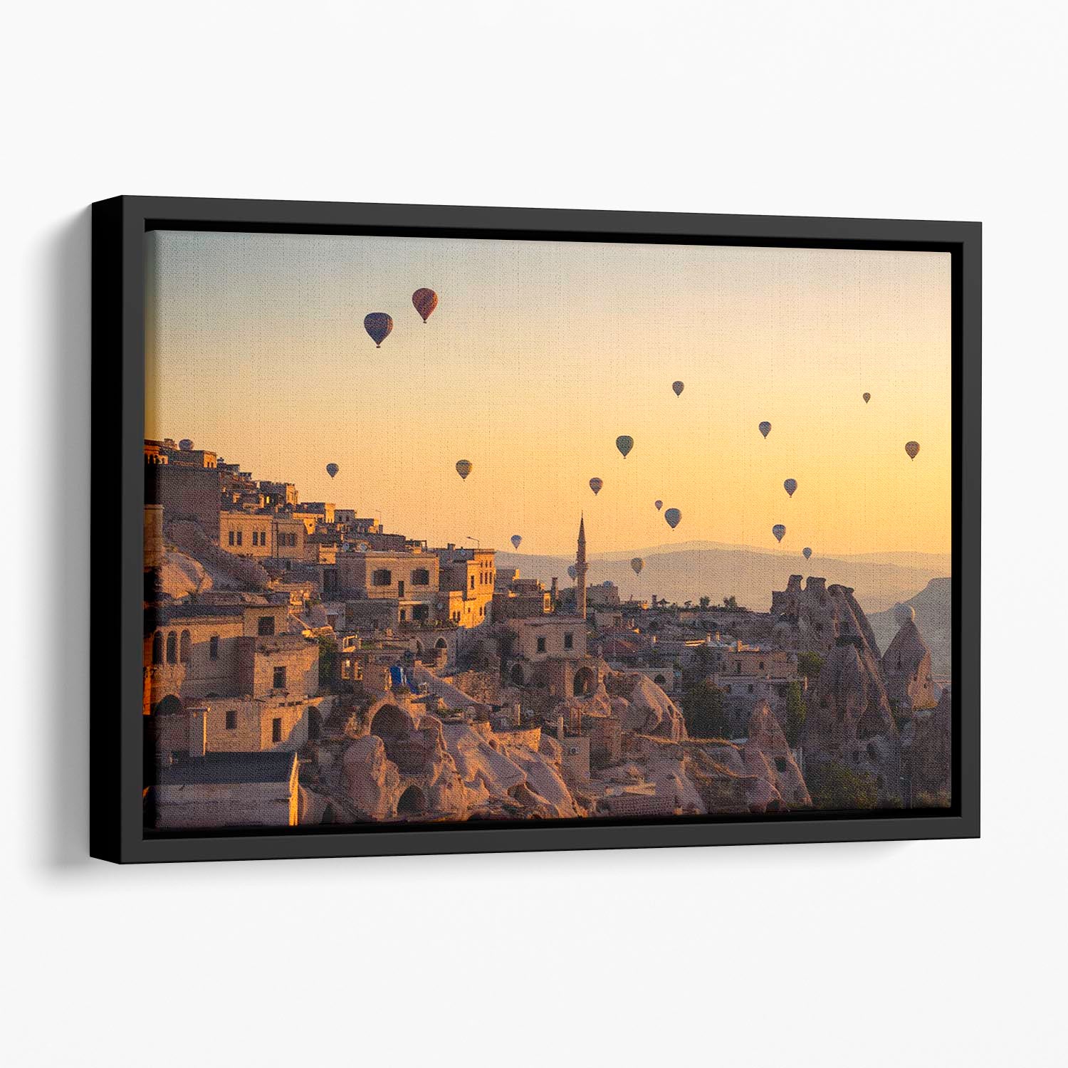 Sunrise Over Cappadocia Floating Framed Canvas - Canvas Art Rocks - 1