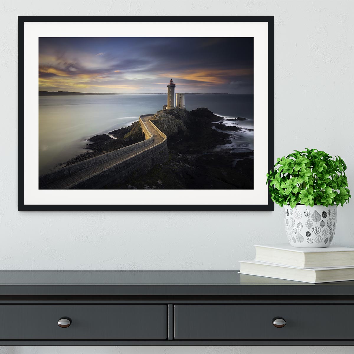 Le Phare Du Petit Minou Framed Print - Canvas Art Rocks - 1