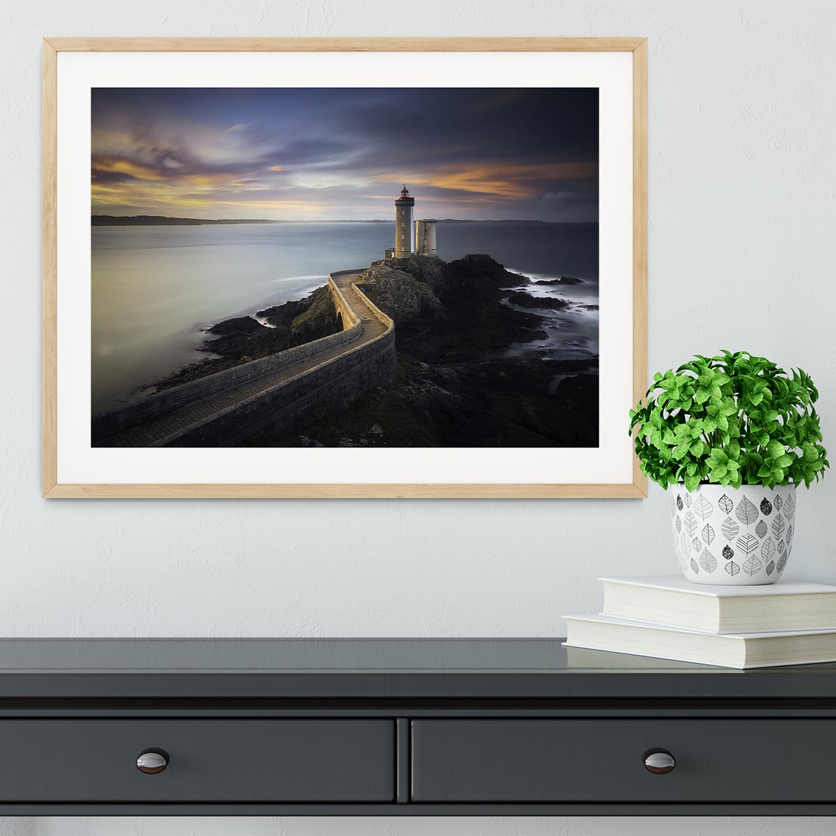 Le Phare Du Petit Minou Framed Print - Canvas Art Rocks - 3