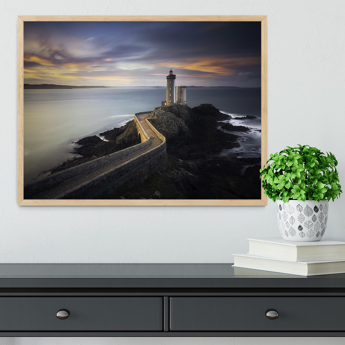 Le Phare Du Petit Minou Framed Print - Canvas Art Rocks - 4