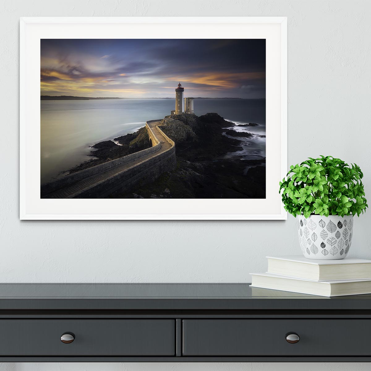 Le Phare Du Petit Minou Framed Print - Canvas Art Rocks - 5