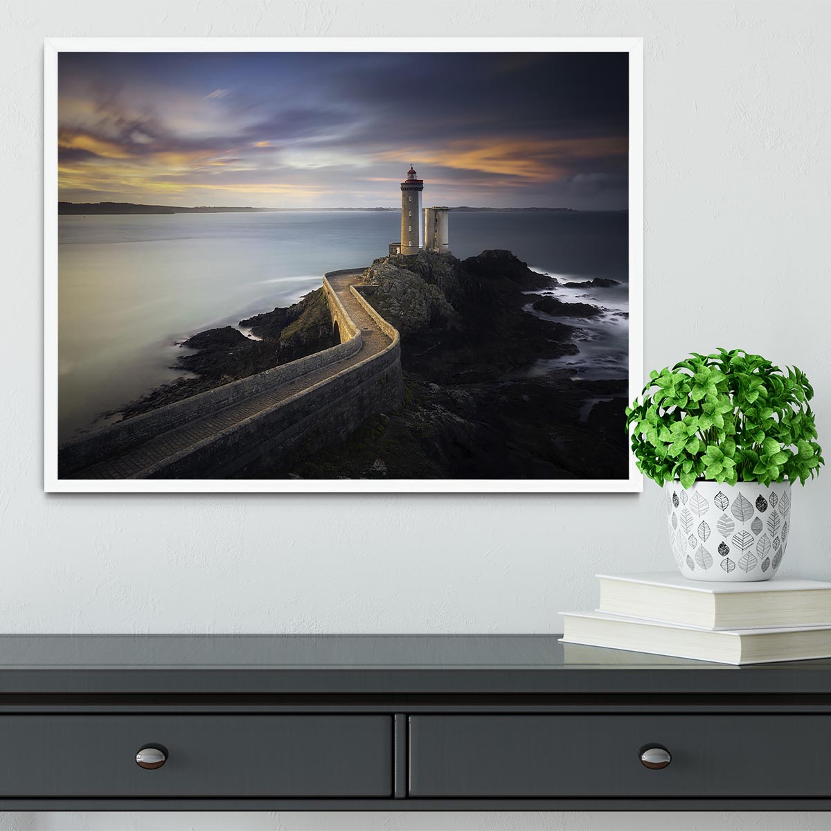 Le Phare Du Petit Minou Framed Print - Canvas Art Rocks -6