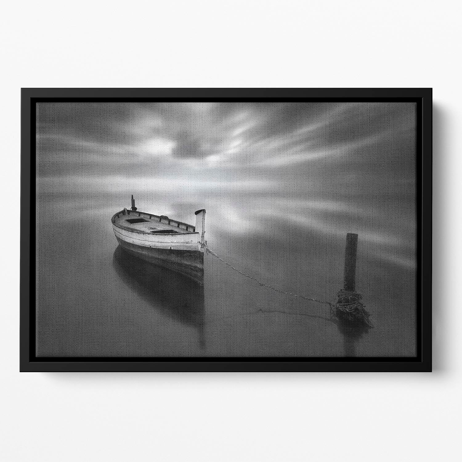 The Boat Ii Floating Framed Canvas - Canvas Art Rocks - 2