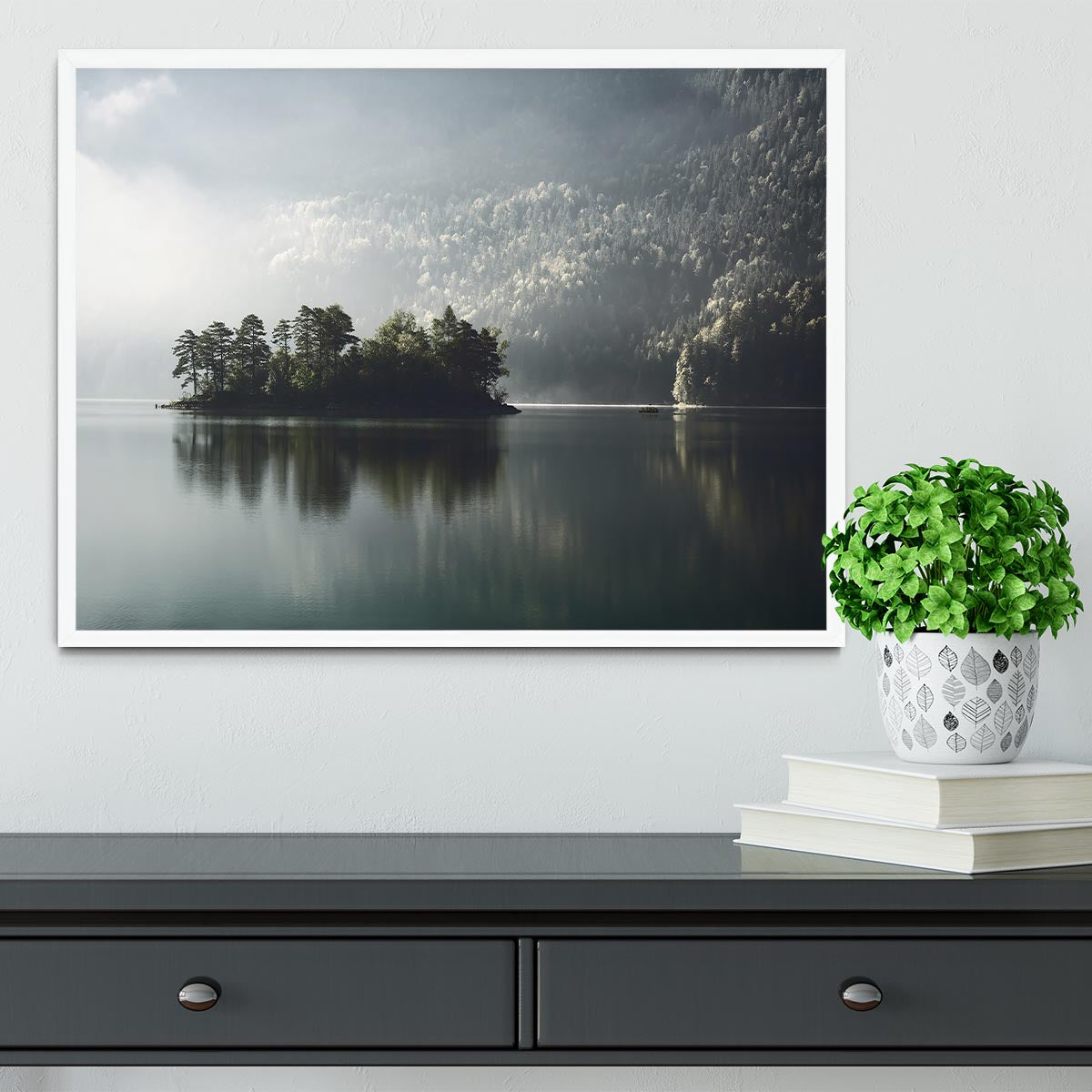 Morning Fog Clearing Framed Print - Canvas Art Rocks -6