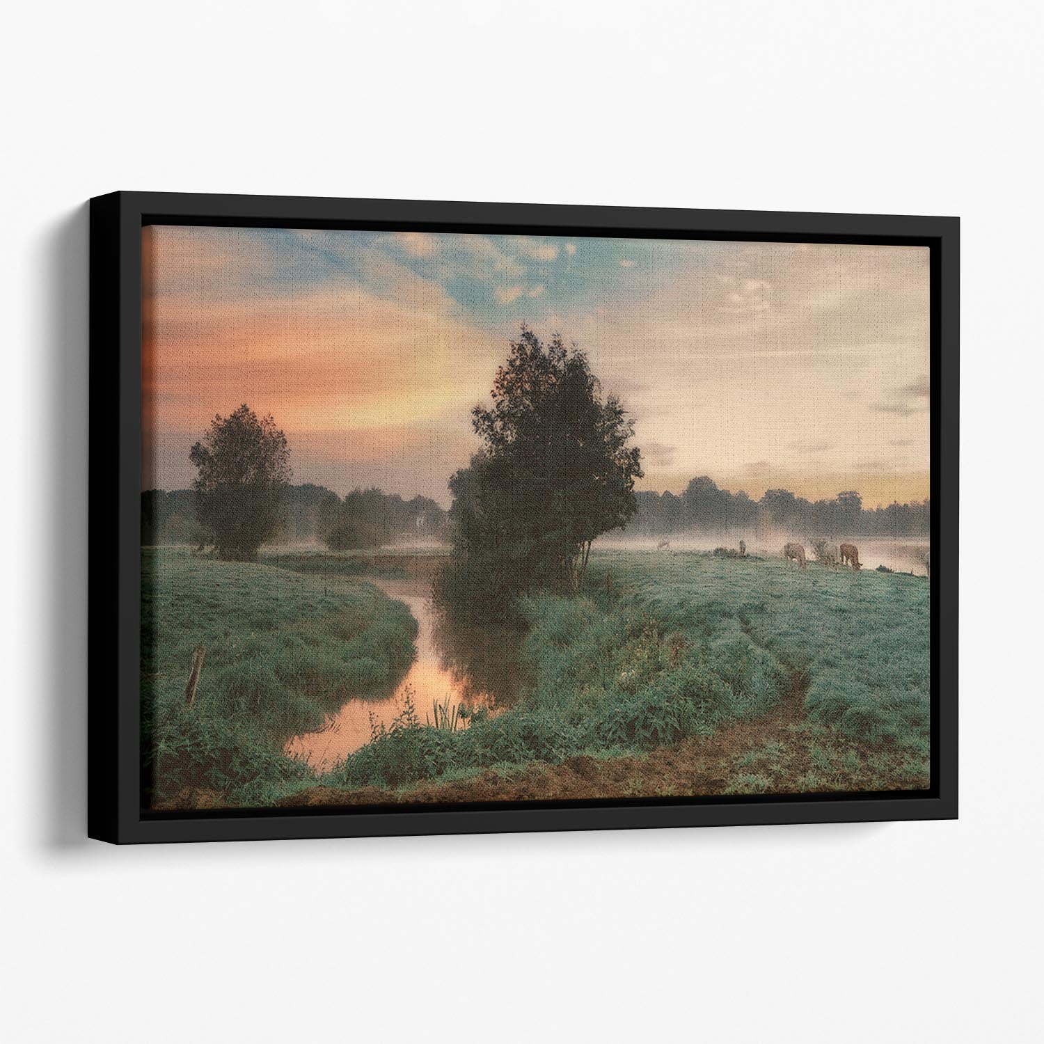 Foggy Dream Floating Framed Canvas - Canvas Art Rocks - 1