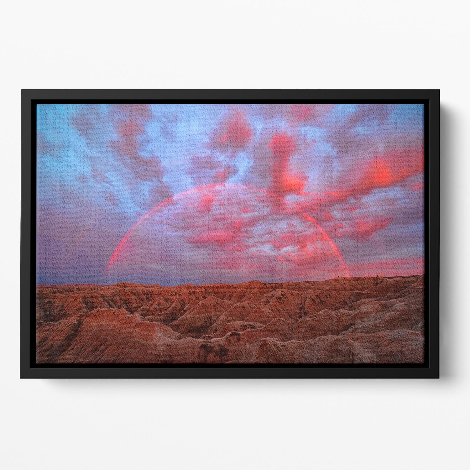 Symphany Over Badlands Floating Framed Canvas - Canvas Art Rocks - 2