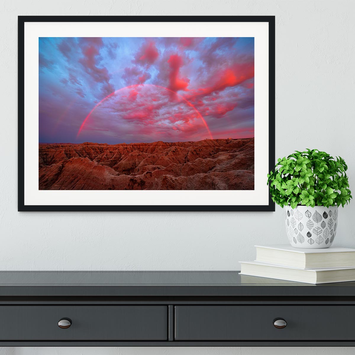 Symphany Over Badlands Framed Print - Canvas Art Rocks - 1