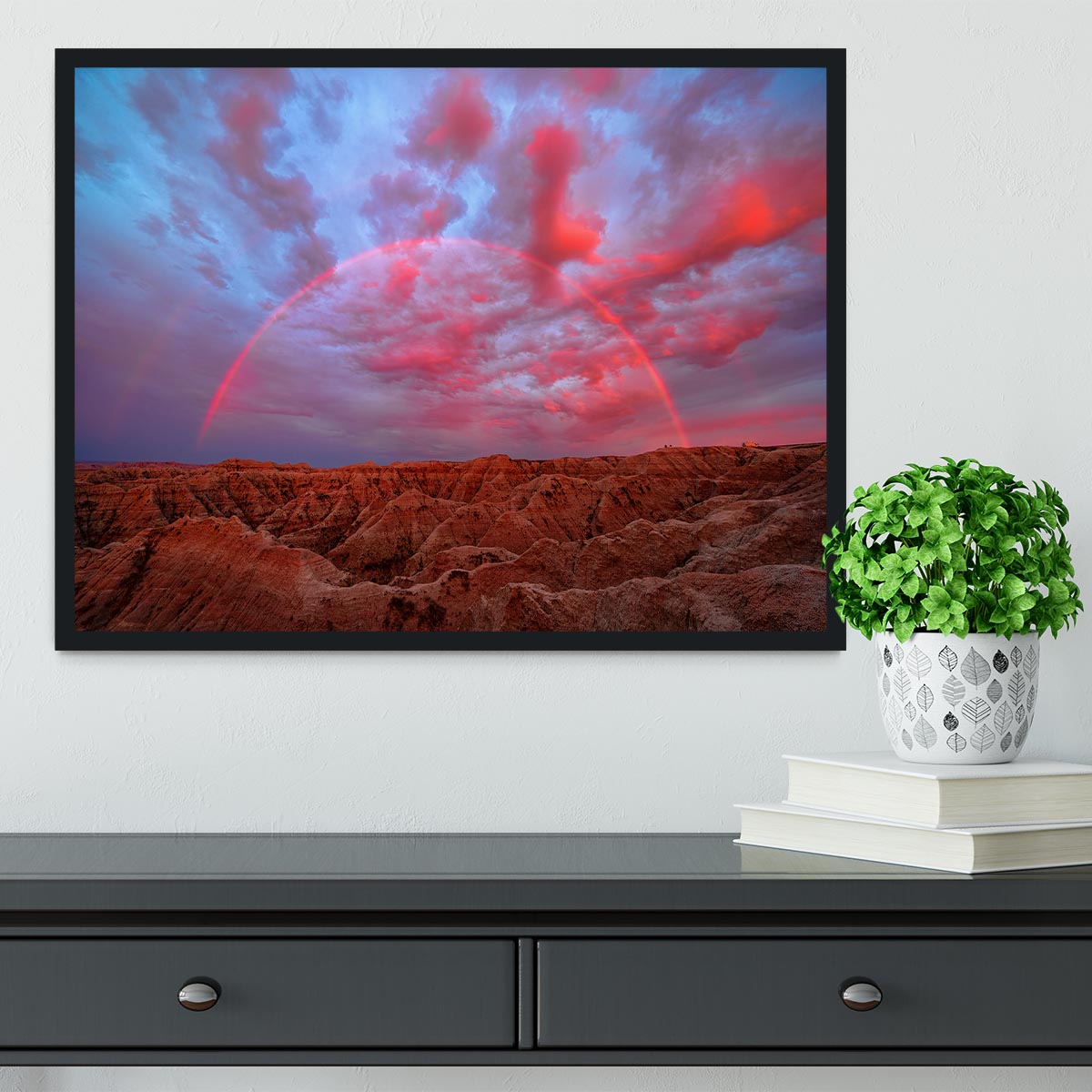 Symphany Over Badlands Framed Print - Canvas Art Rocks - 2