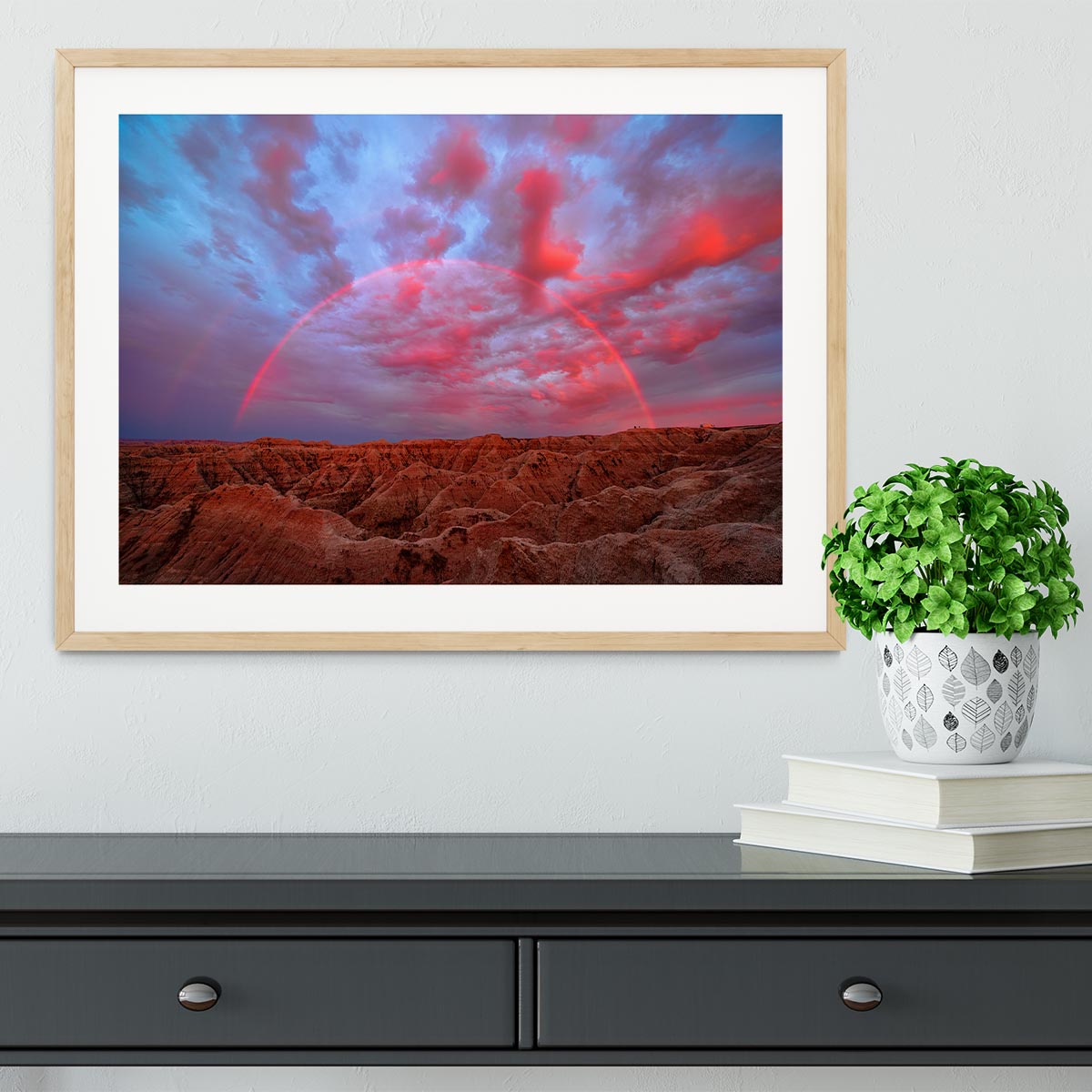 Symphany Over Badlands Framed Print - Canvas Art Rocks - 3