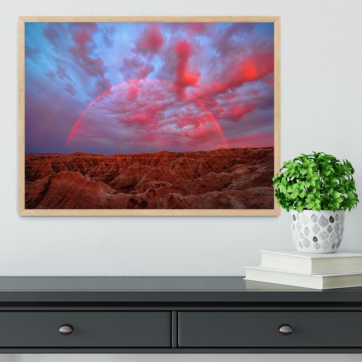 Symphany Over Badlands Framed Print - Canvas Art Rocks - 4