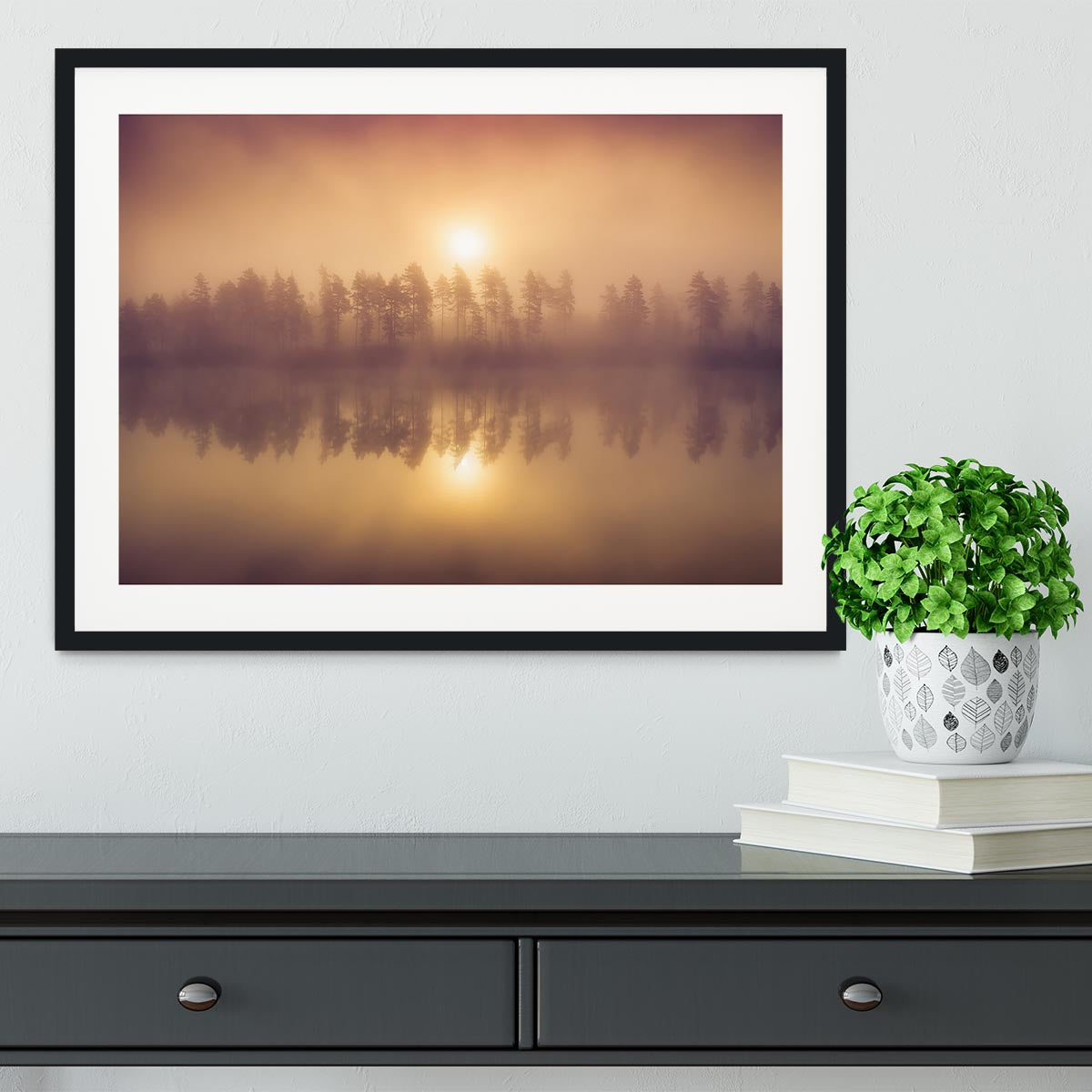 Tree Line Framed Print - Canvas Art Rocks - 1