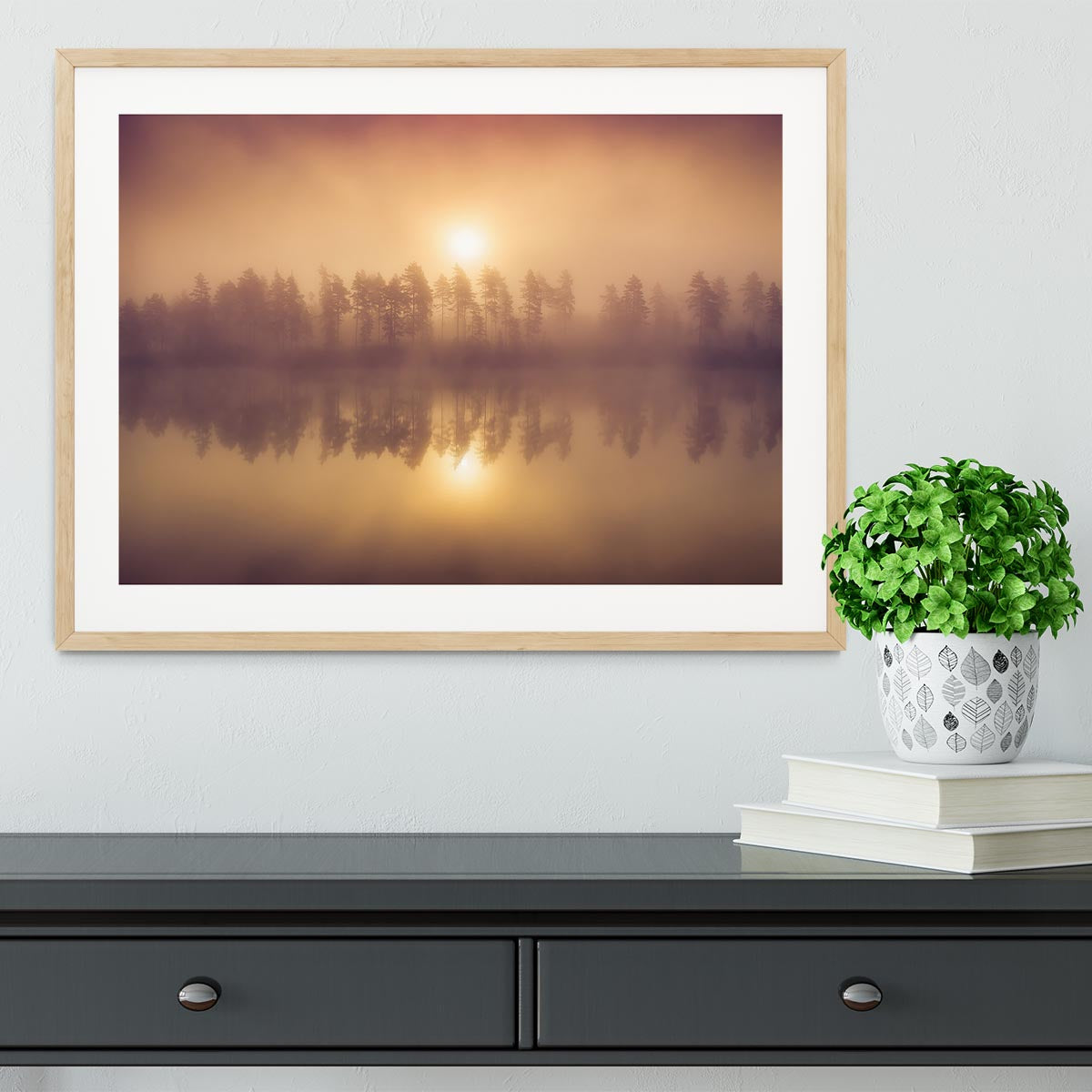 Tree Line Framed Print - Canvas Art Rocks - 3