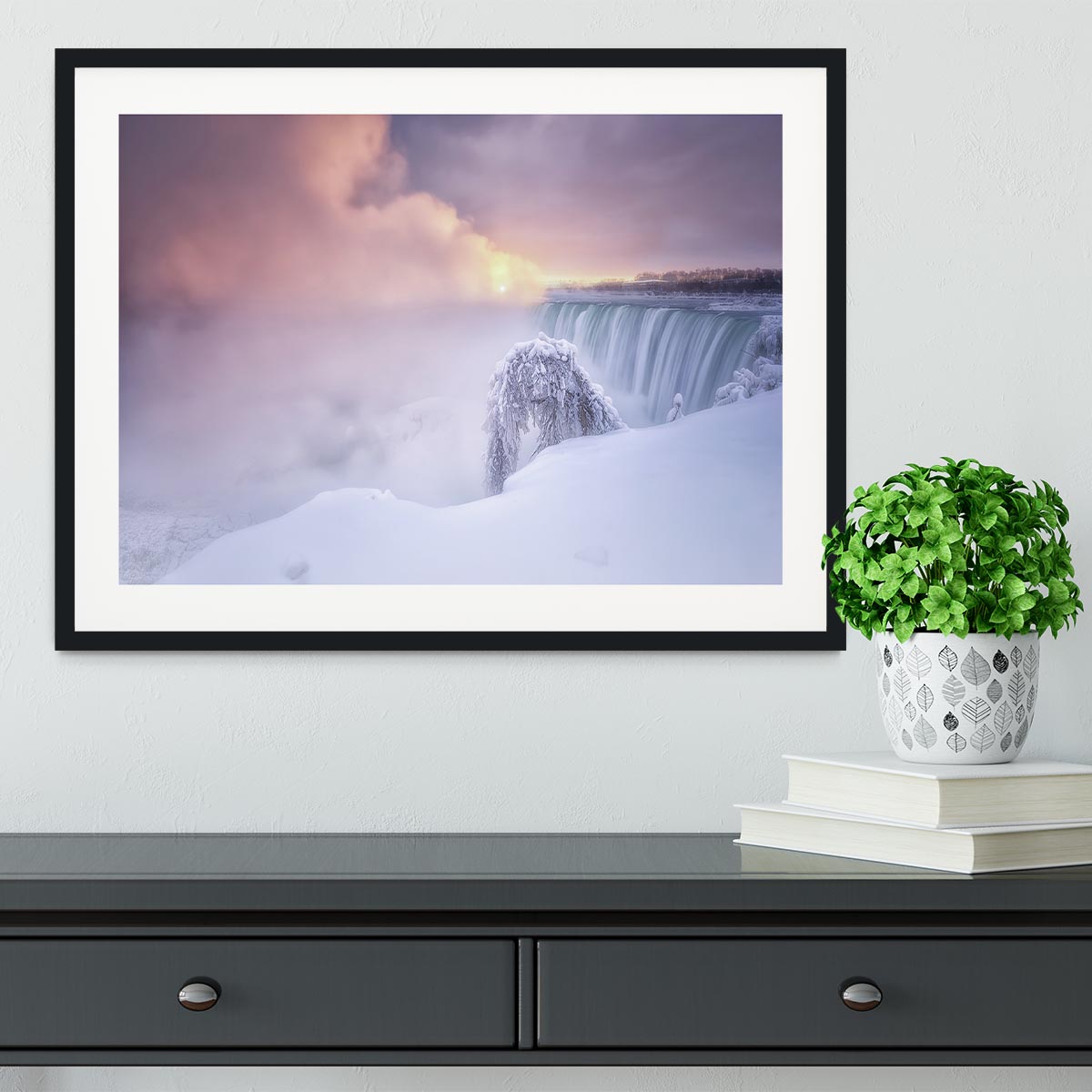 Sunrise At Niagara Falls Framed Print - Canvas Art Rocks - 1