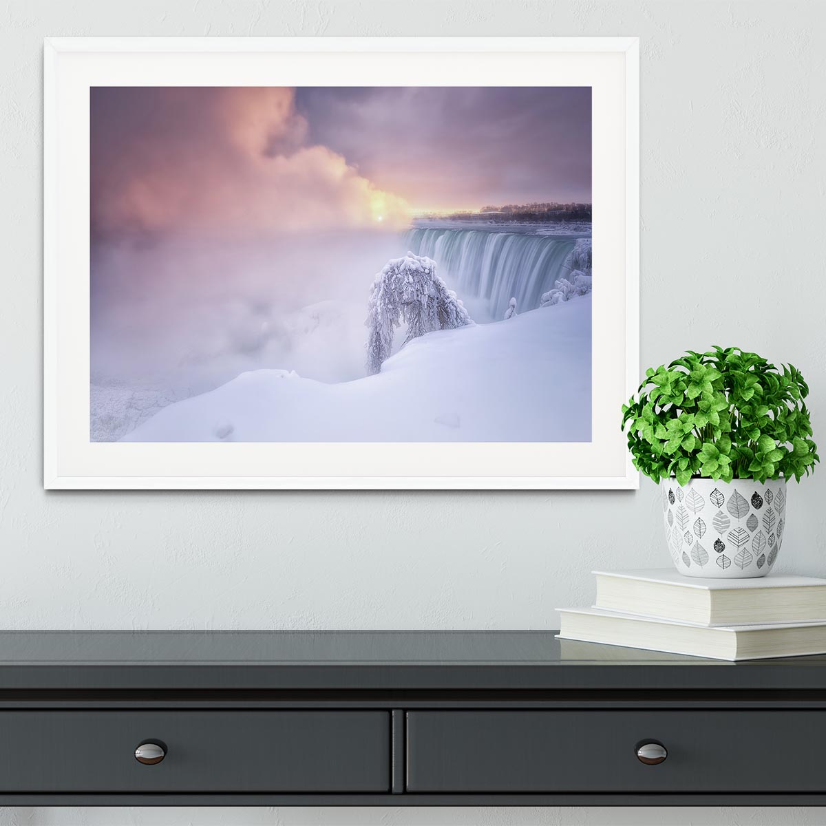 Sunrise At Niagara Falls Framed Print - Canvas Art Rocks - 5