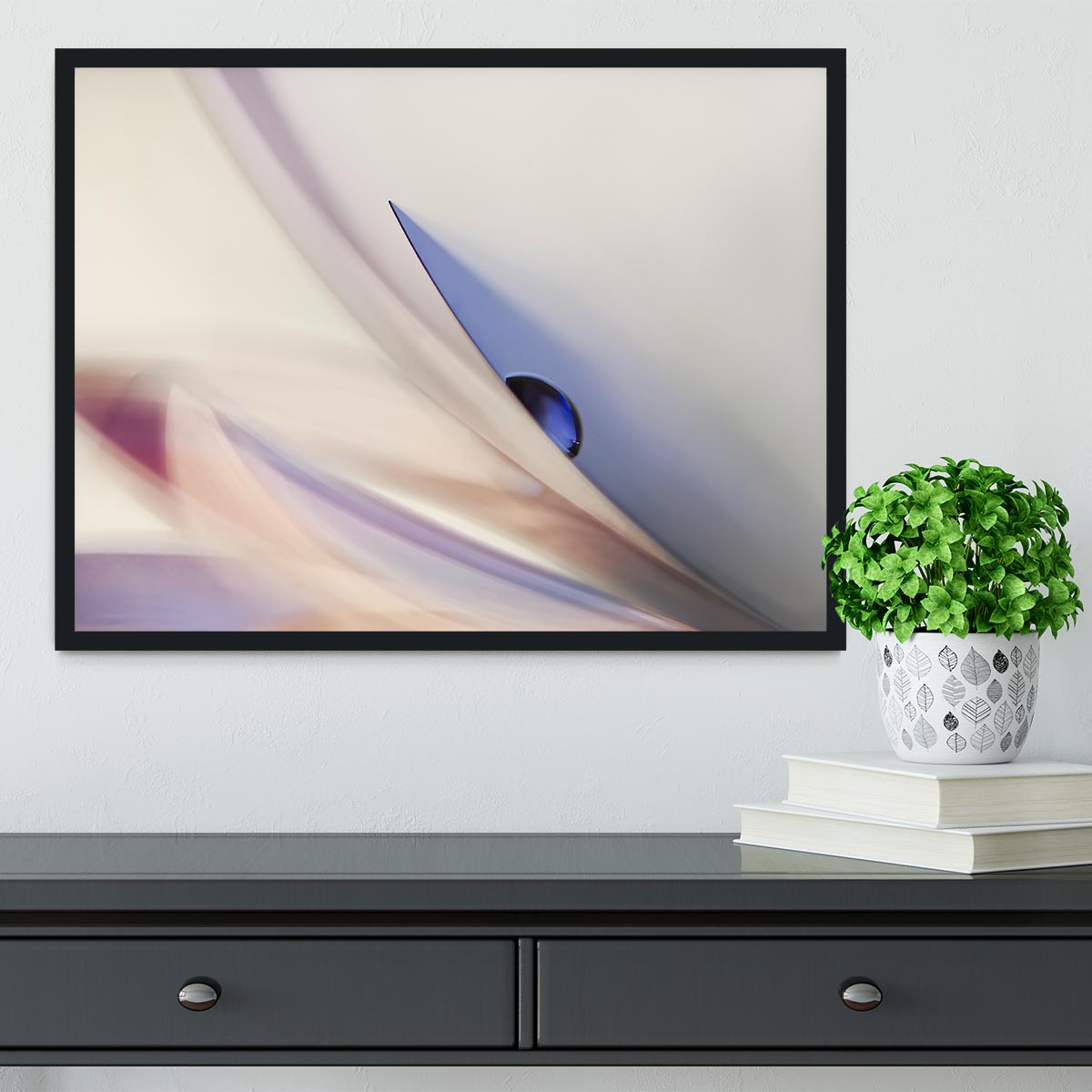 The Blue Drop Framed Print - Canvas Art Rocks - 2