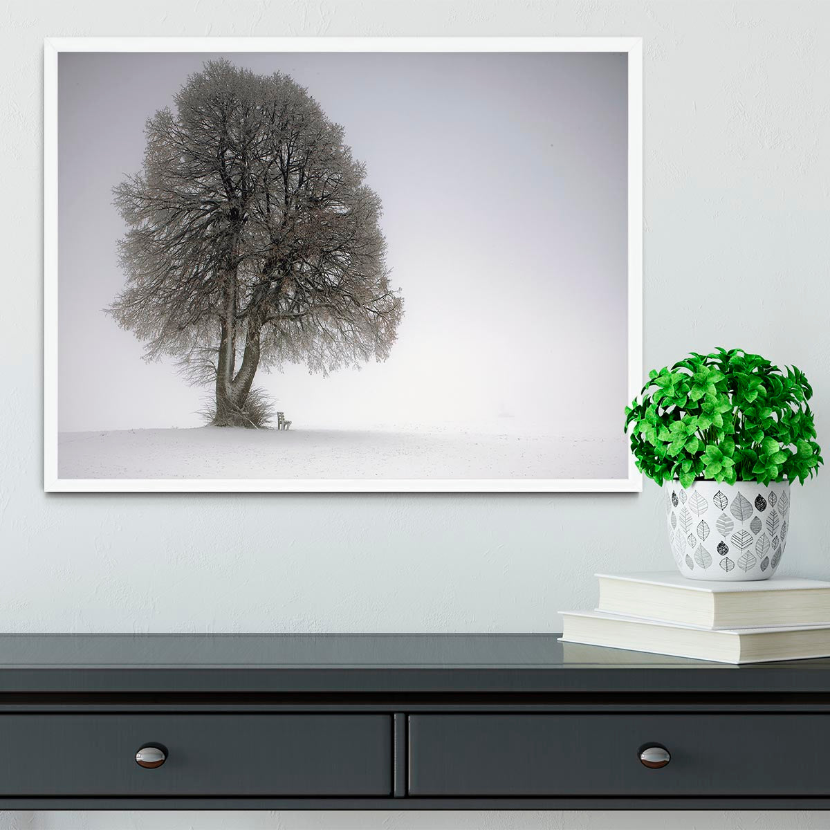 Winter Tree Framed Print - Canvas Art Rocks -6