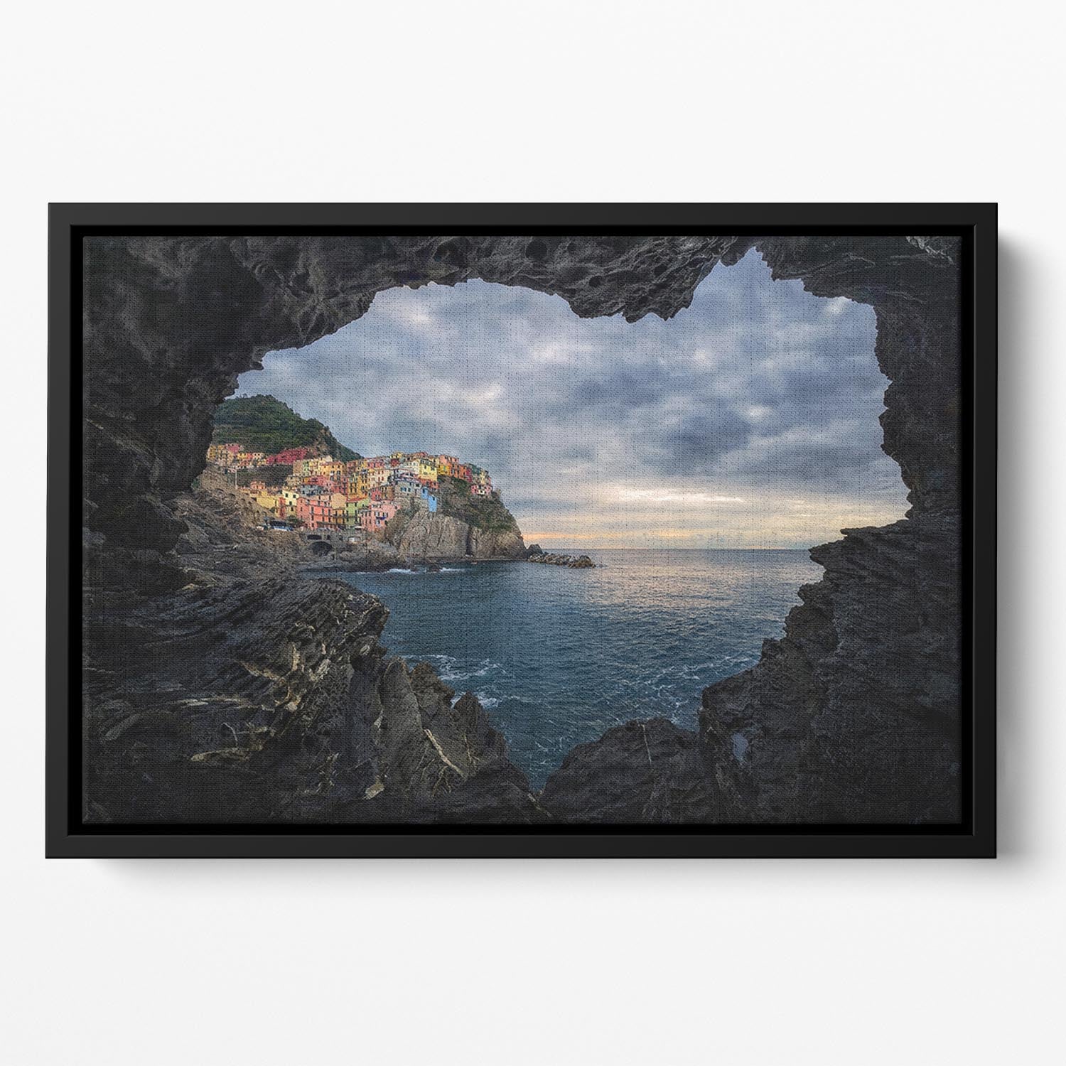 I Love Manarola Floating Framed Canvas - Canvas Art Rocks - 2