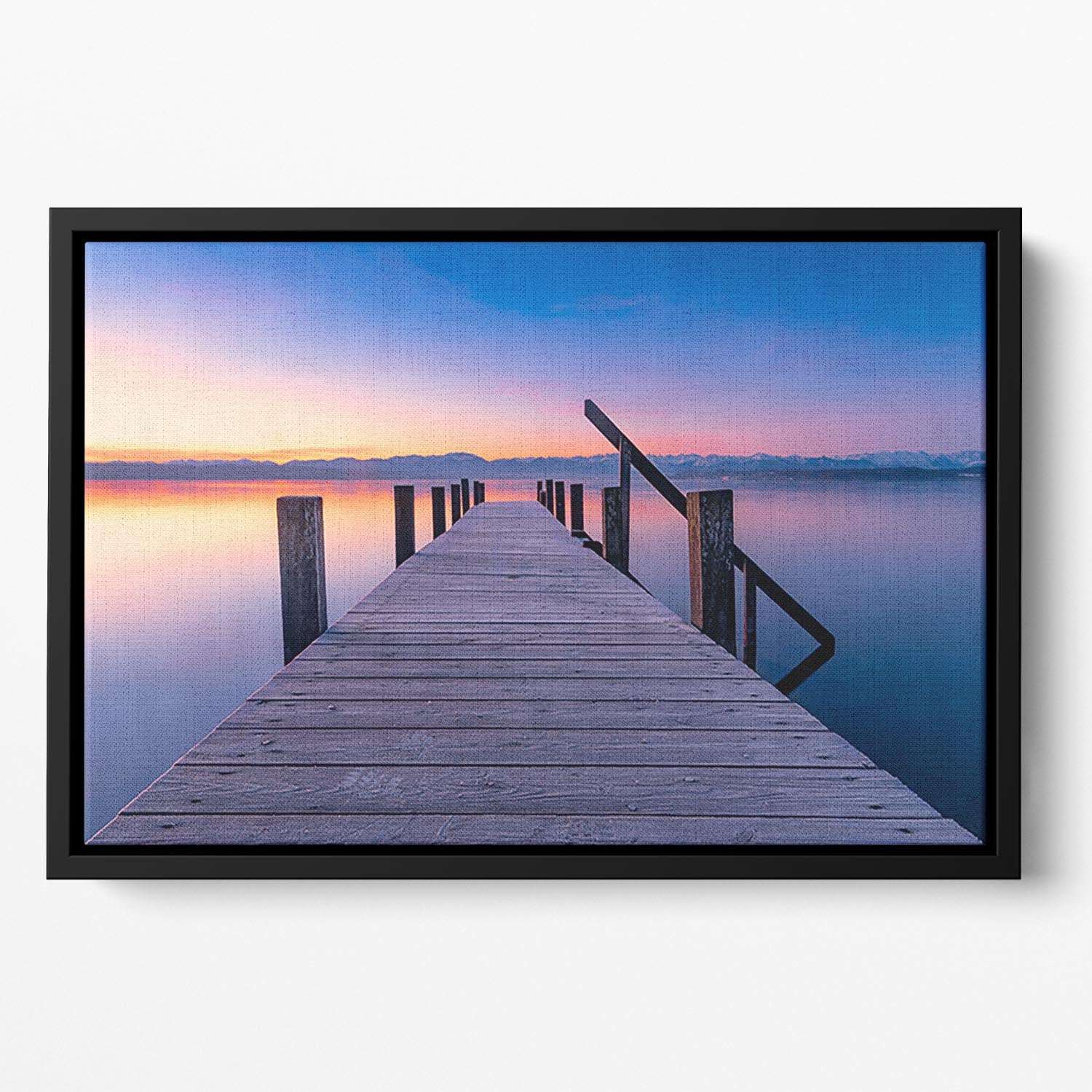 At The Lake Floating Framed Canvas - Canvas Art Rocks - 2