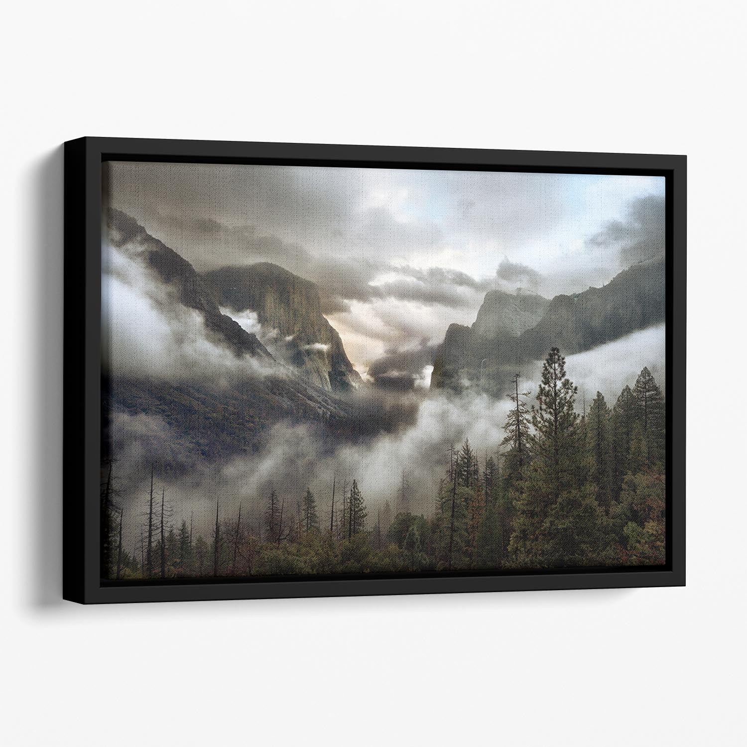 Upper Valley Morning Floating Framed Canvas - Canvas Art Rocks - 1