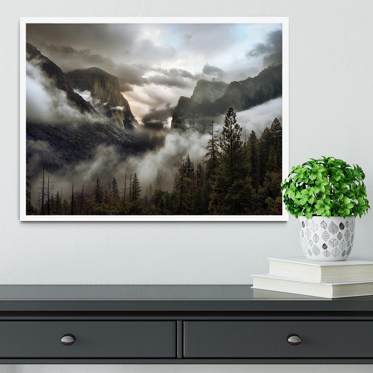 Upper Valley Morning Framed Print - Canvas Art Rocks -6