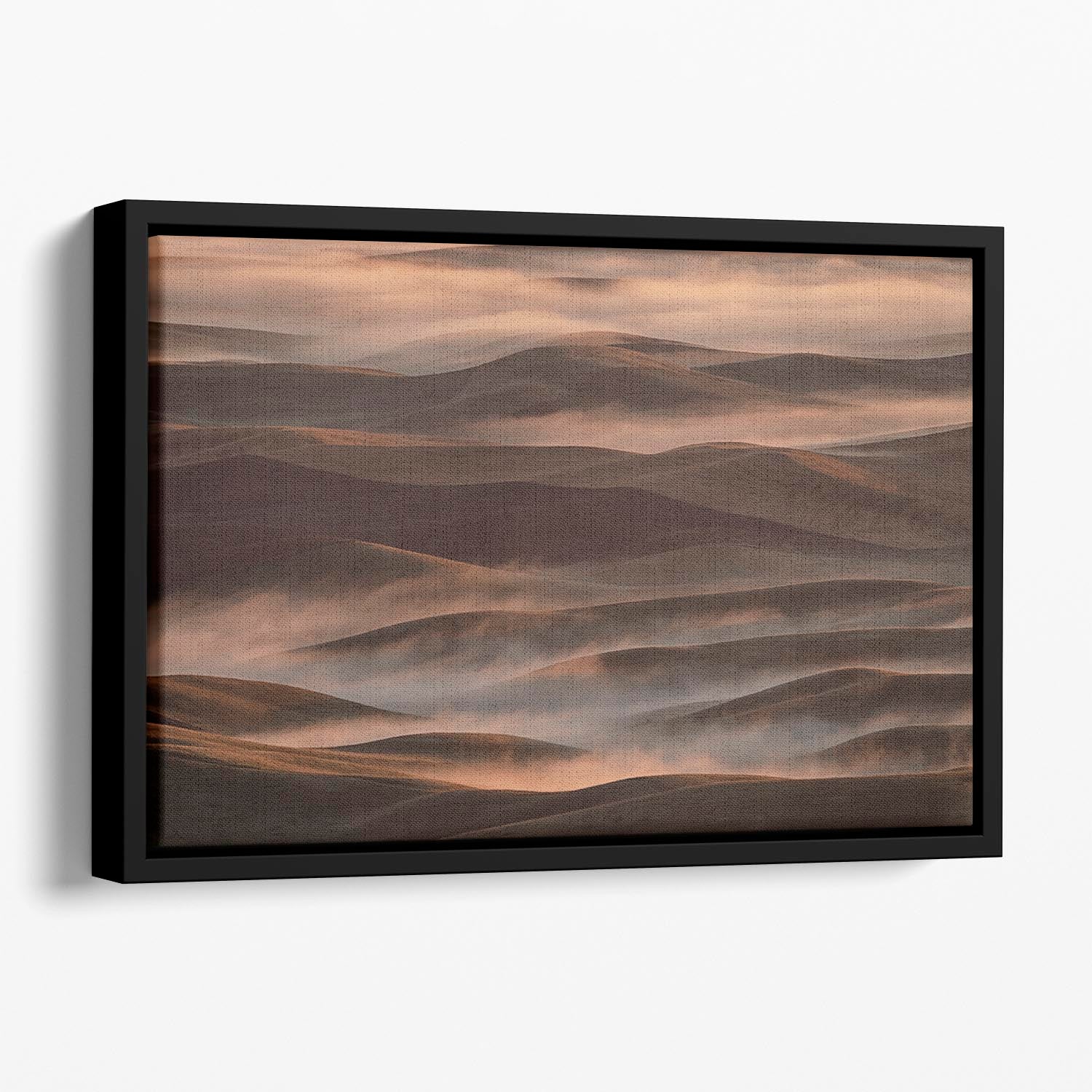 Early Spring Morning At Palouse Floating Framed Canvas - Canvas Art Rocks - 1