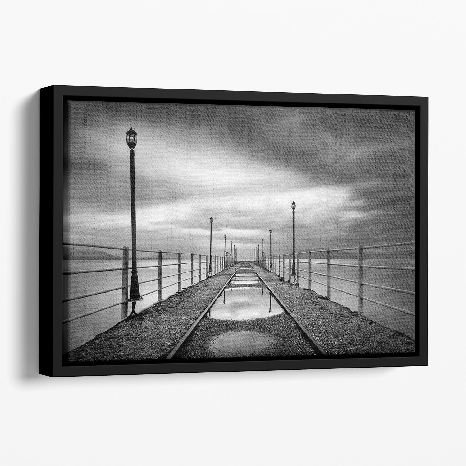 Long Walk Floating Framed Canvas - Canvas Art Rocks - 1