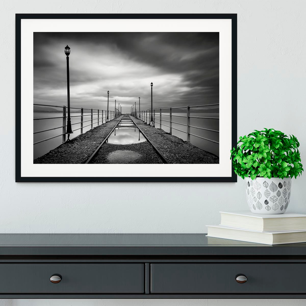 Long Walk Framed Print - Canvas Art Rocks - 1