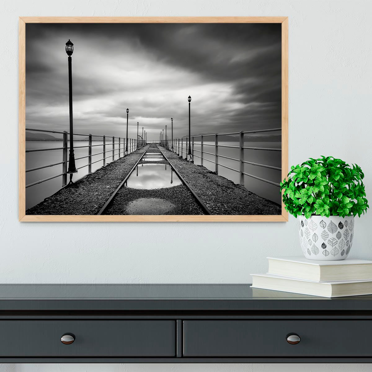 Long Walk Framed Print - Canvas Art Rocks - 4