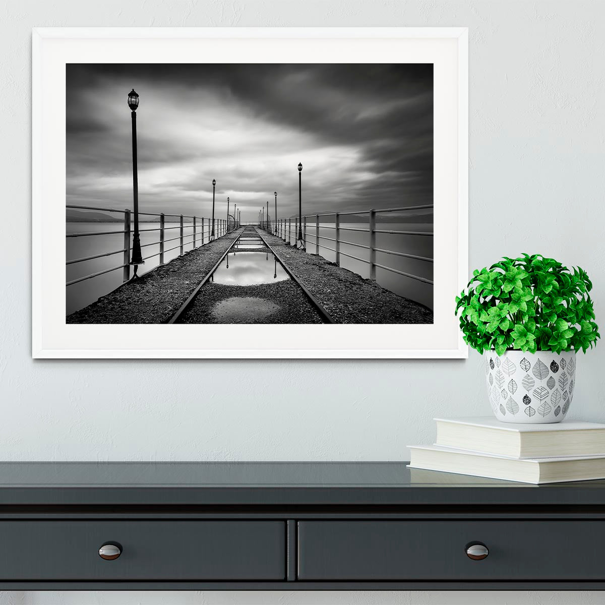 Long Walk Framed Print - Canvas Art Rocks - 5