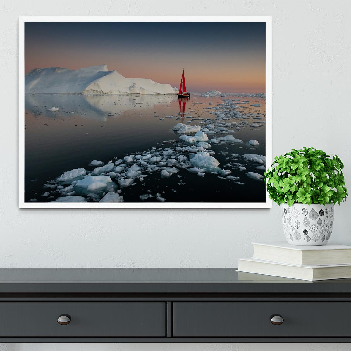 Summer Night In Greenland Framed Print - Canvas Art Rocks -6