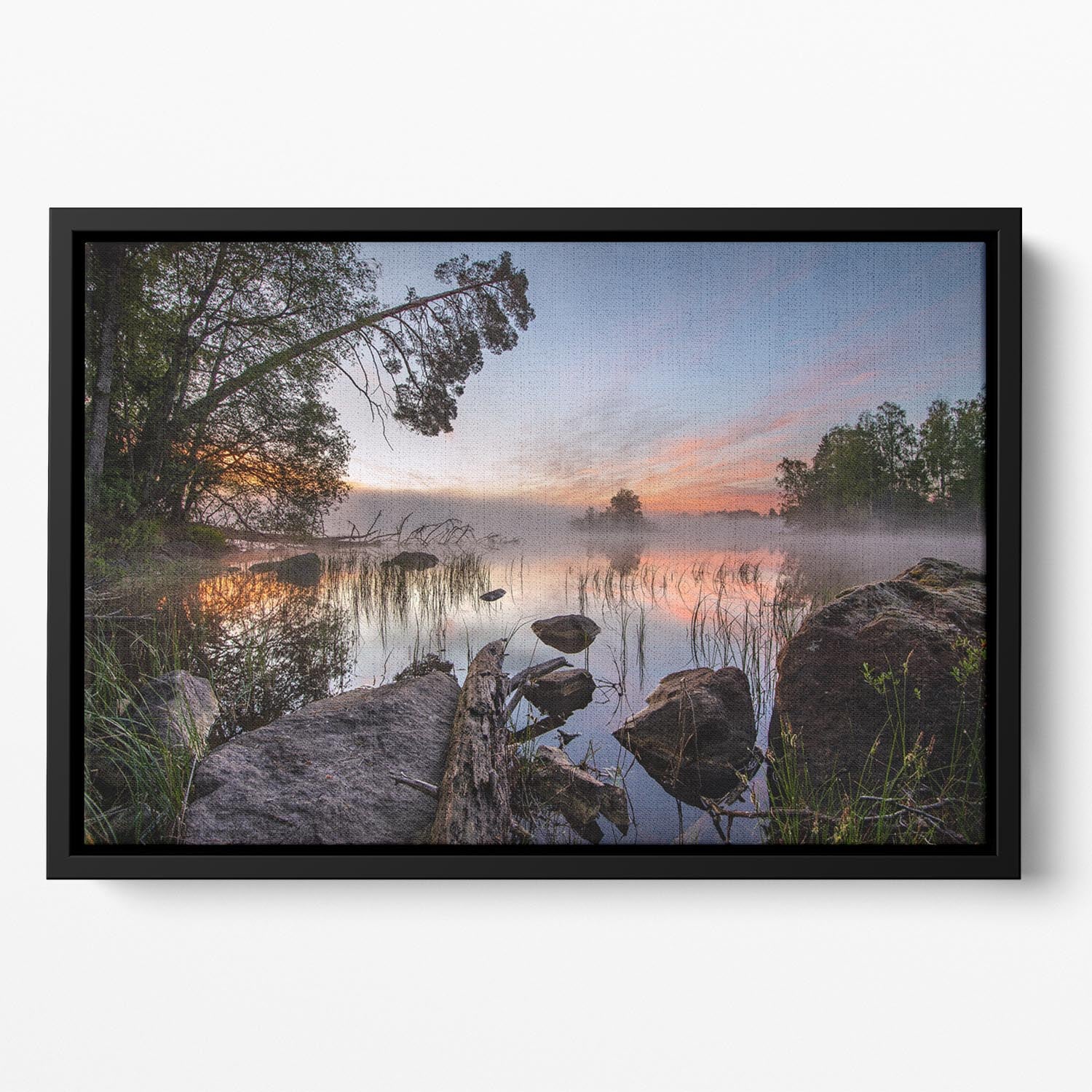 Peaceful Morning Floating Framed Canvas - Canvas Art Rocks - 2