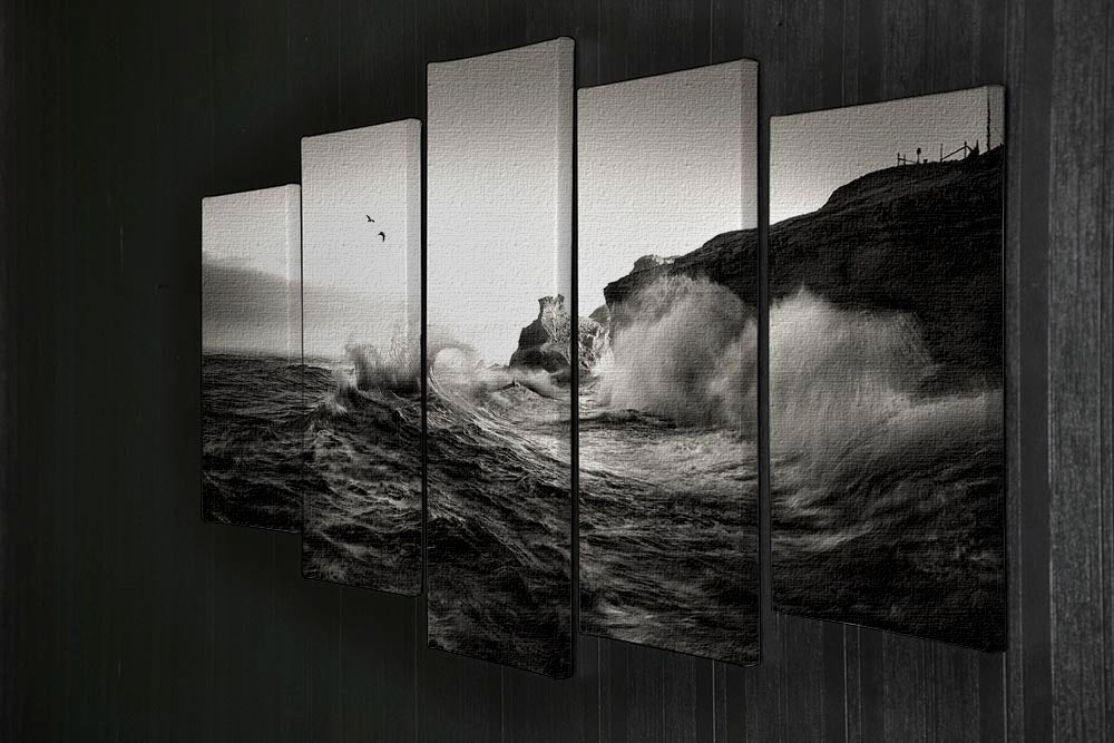 Waves 5 Split Panel Canvas - Canvas Art Rocks - 2