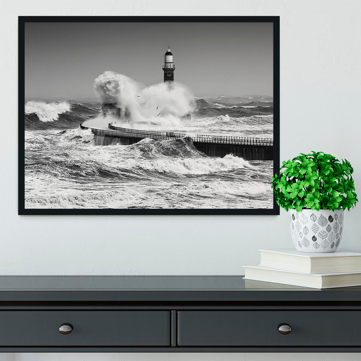 Power Of The Sea Framed Print - Canvas Art Rocks - 2