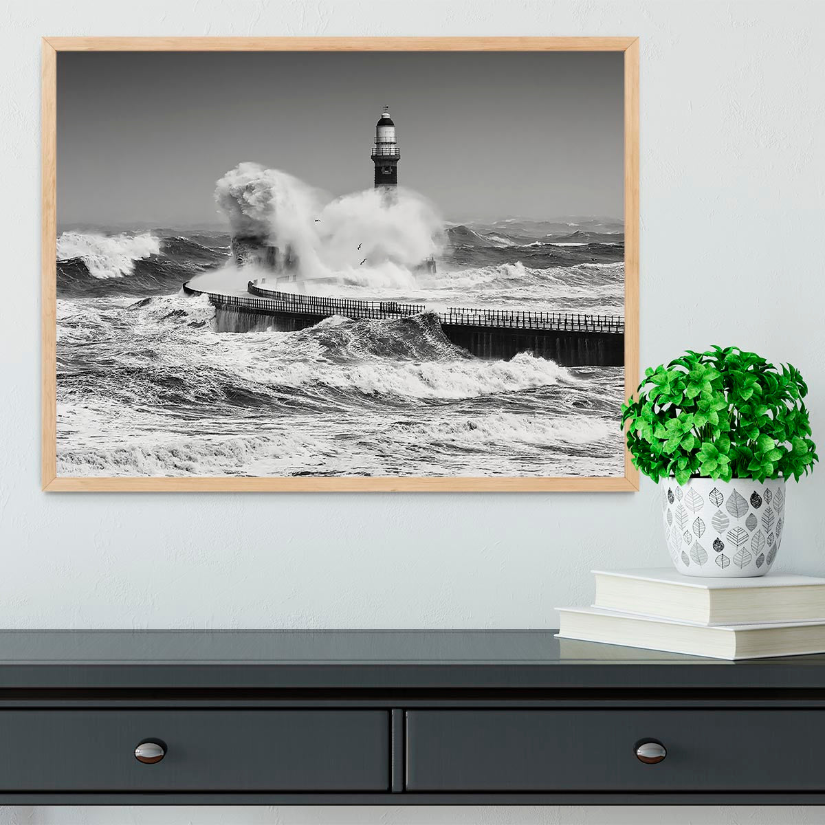 Power Of The Sea Framed Print - Canvas Art Rocks - 4