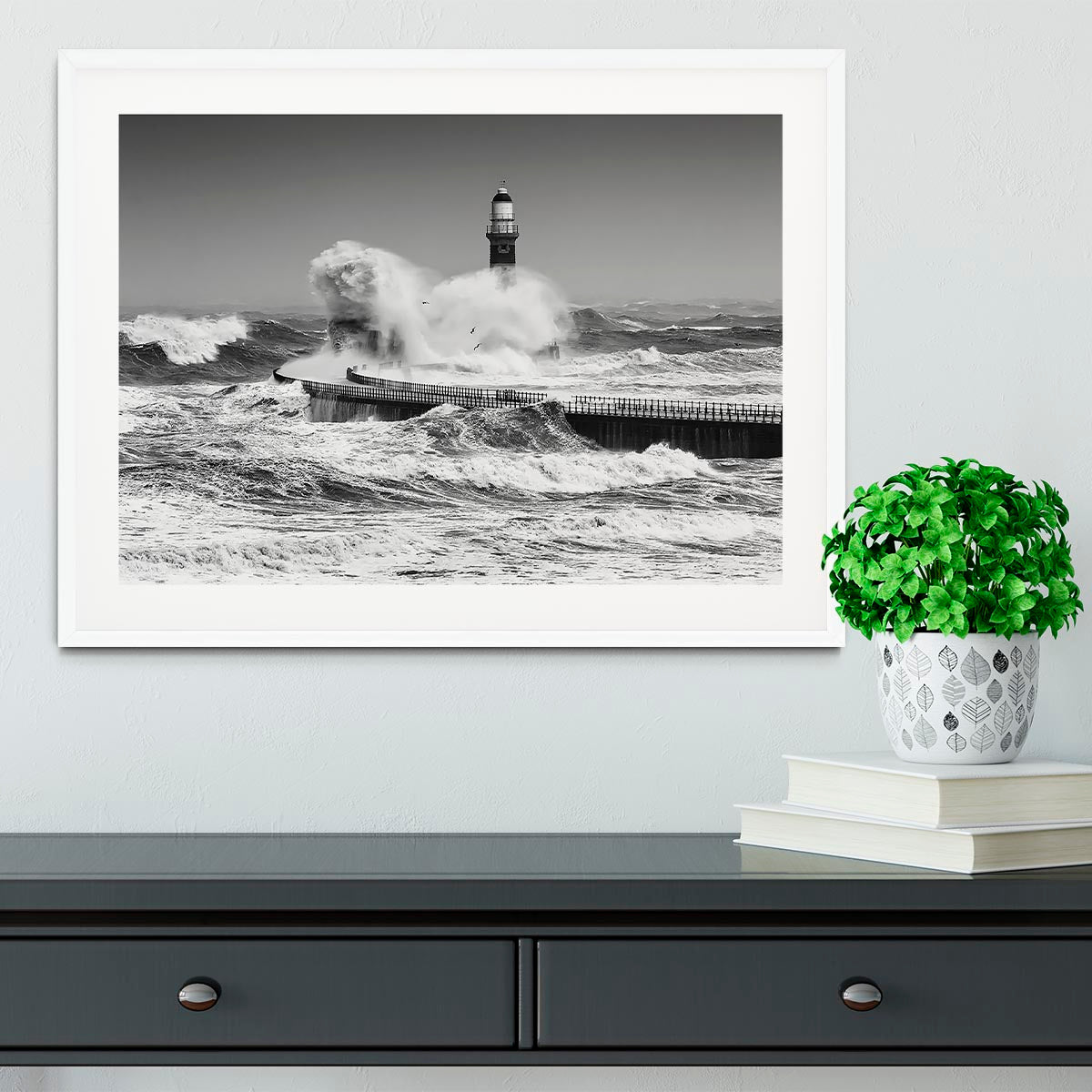 Power Of The Sea Framed Print - Canvas Art Rocks - 5