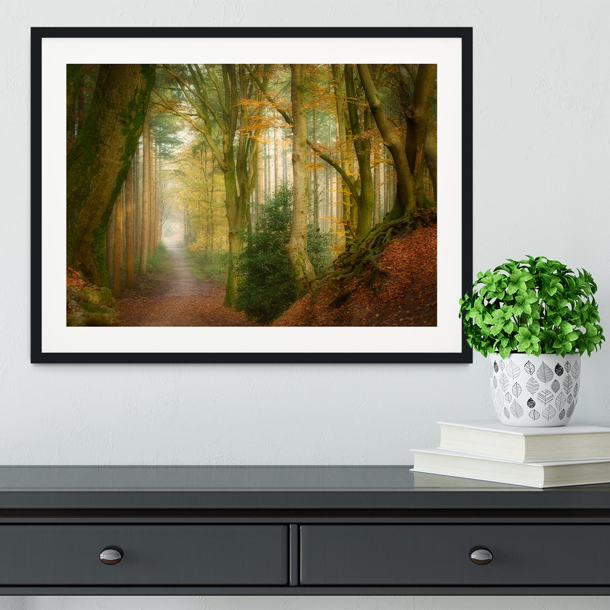 Following Fog Framed Print - Canvas Art Rocks - 1