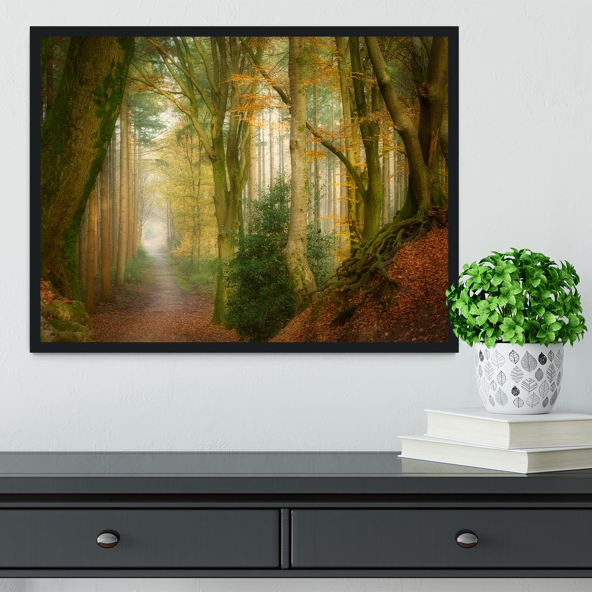 Following Fog Framed Print - Canvas Art Rocks - 2