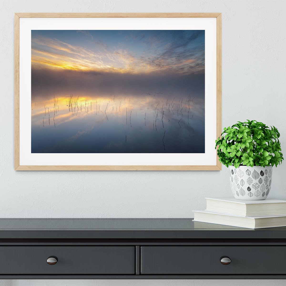 Reeds Framed Print - Canvas Art Rocks - 3