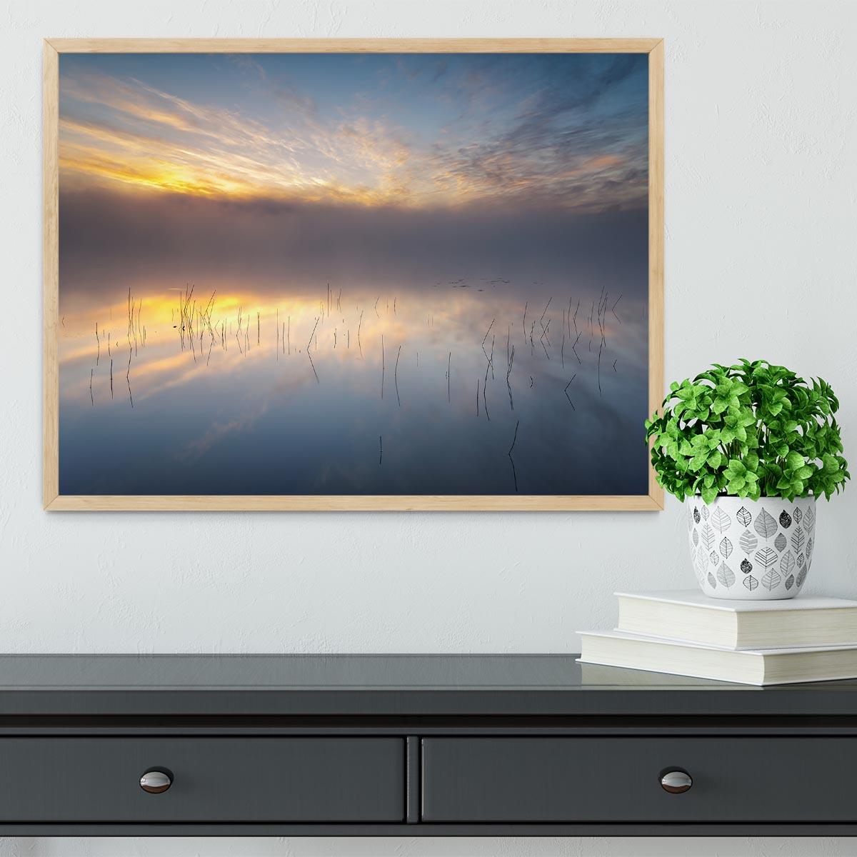 Reeds Framed Print - Canvas Art Rocks - 4