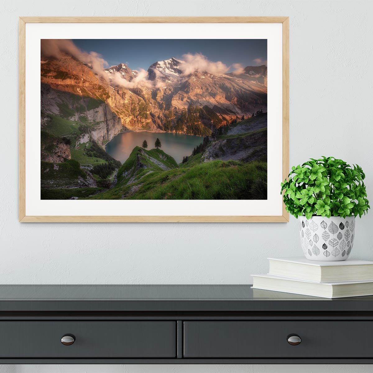 Oeschinensee Framed Print - Canvas Art Rocks - 3