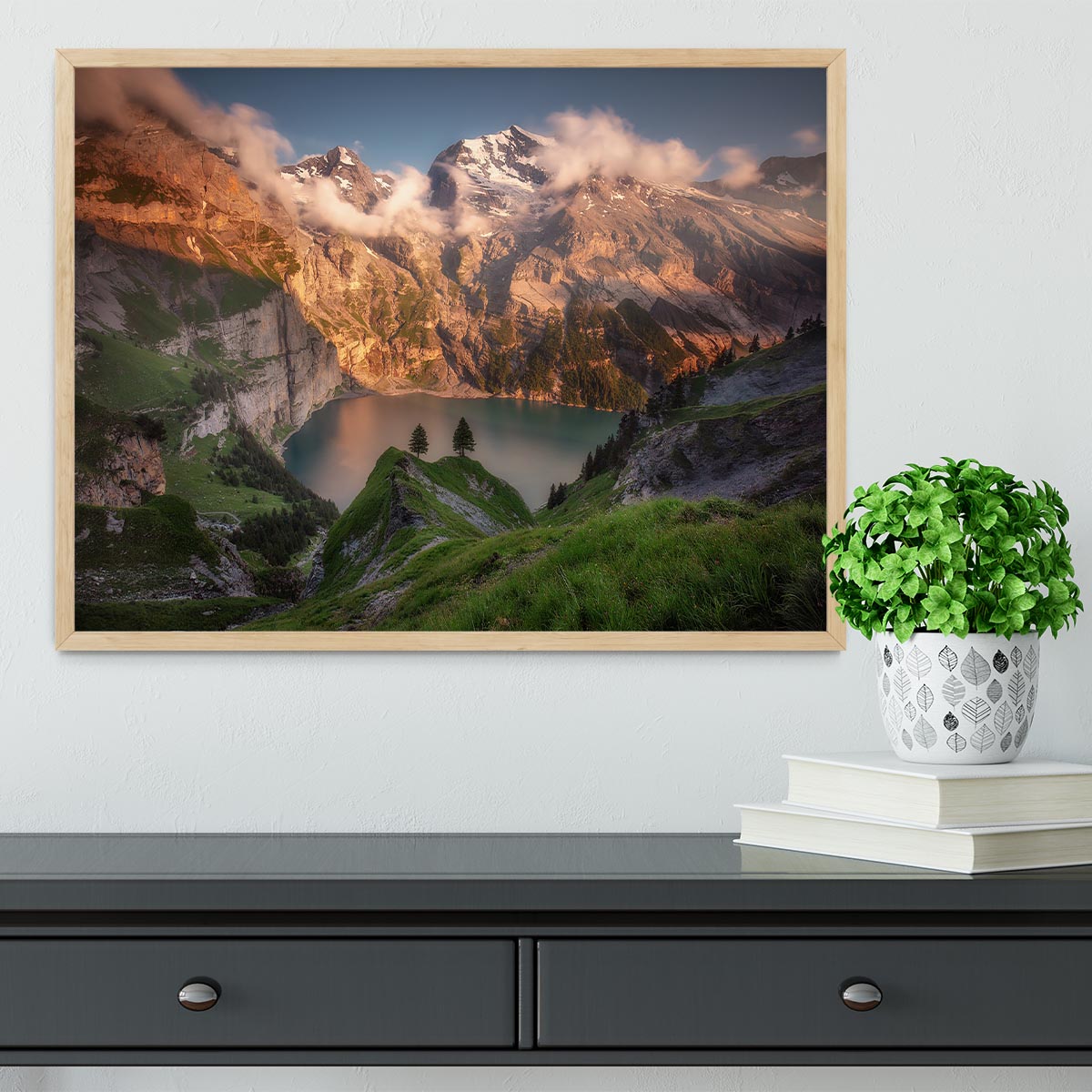 Oeschinensee Framed Print - Canvas Art Rocks - 4