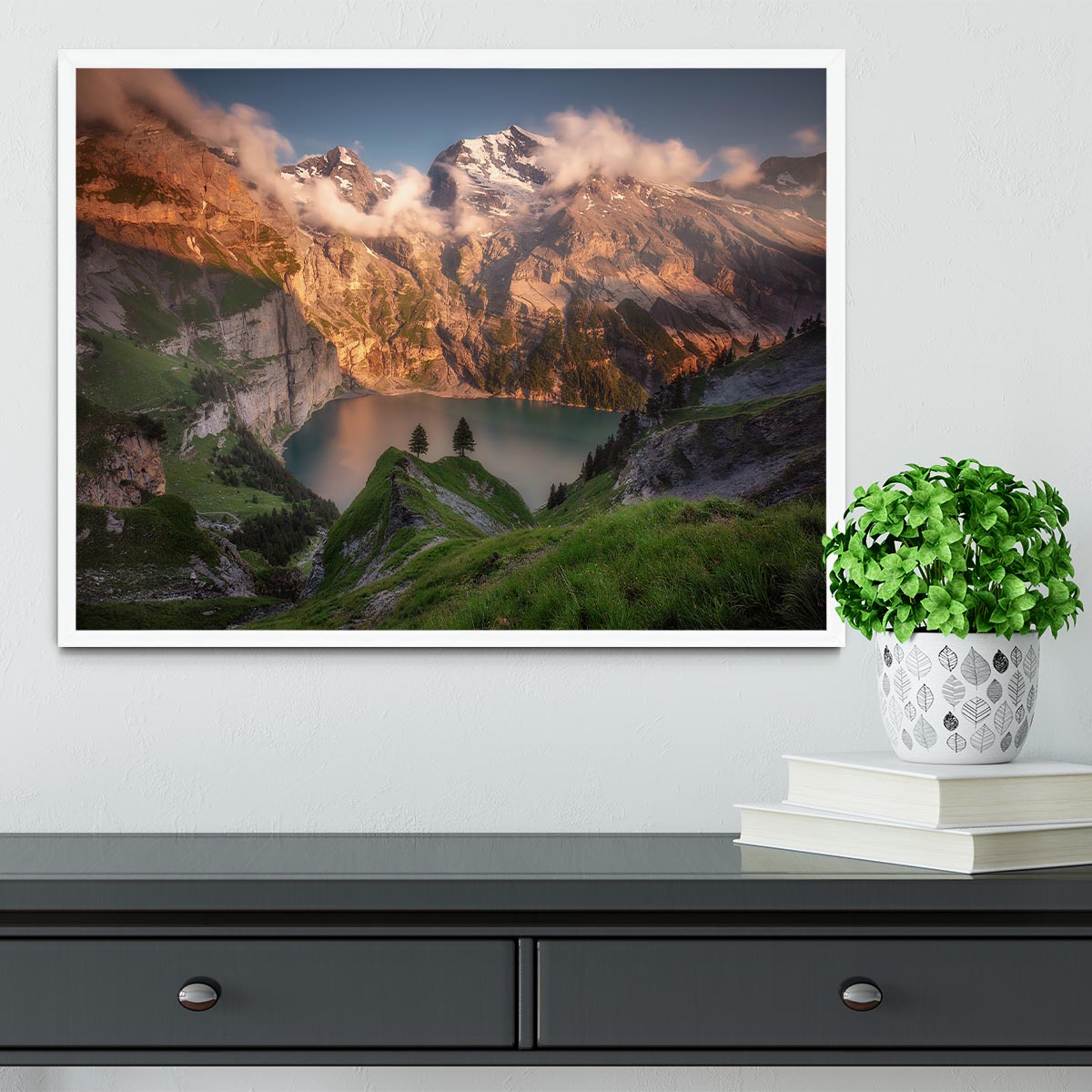 Oeschinensee Framed Print - Canvas Art Rocks -6