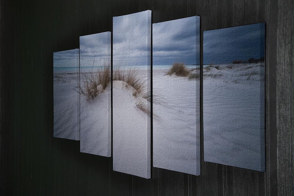 Beach White 5 Split Panel Canvas - Canvas Art Rocks - 2