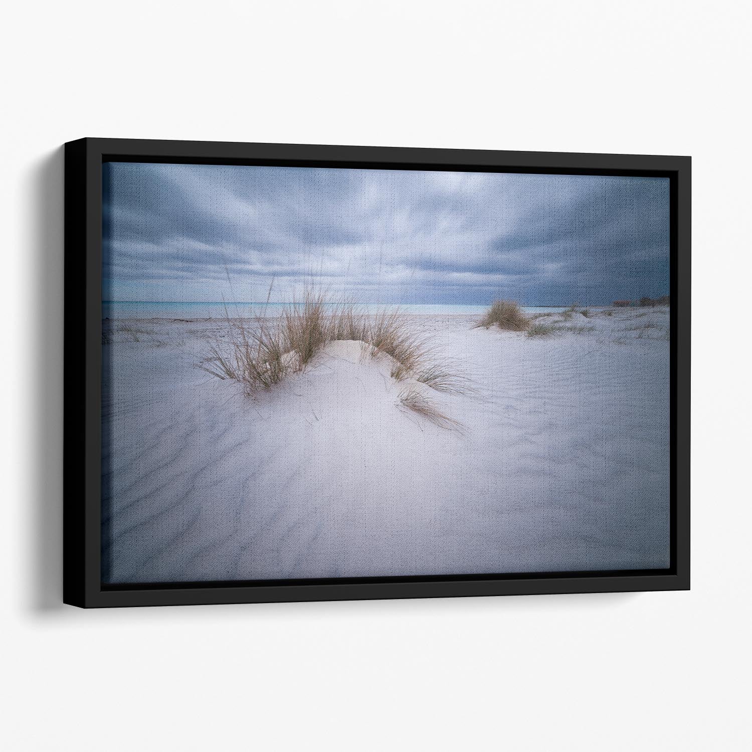 Beach White Floating Framed Canvas - Canvas Art Rocks - 1