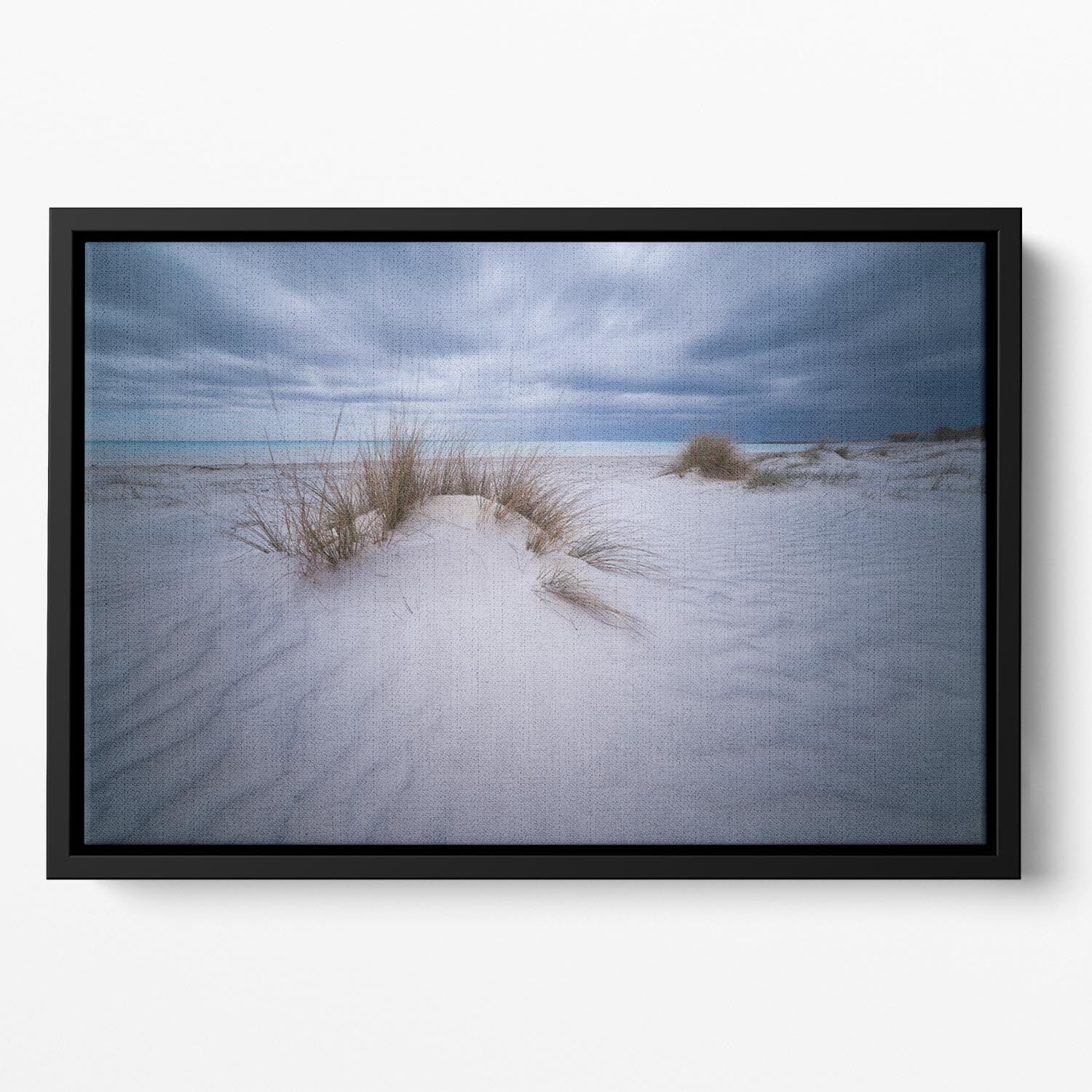 Beach White Floating Framed Canvas - Canvas Art Rocks - 2