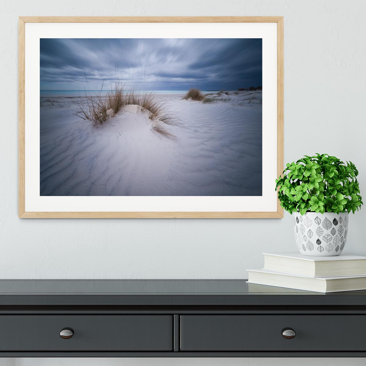 Beach White Framed Print - Canvas Art Rocks - 3